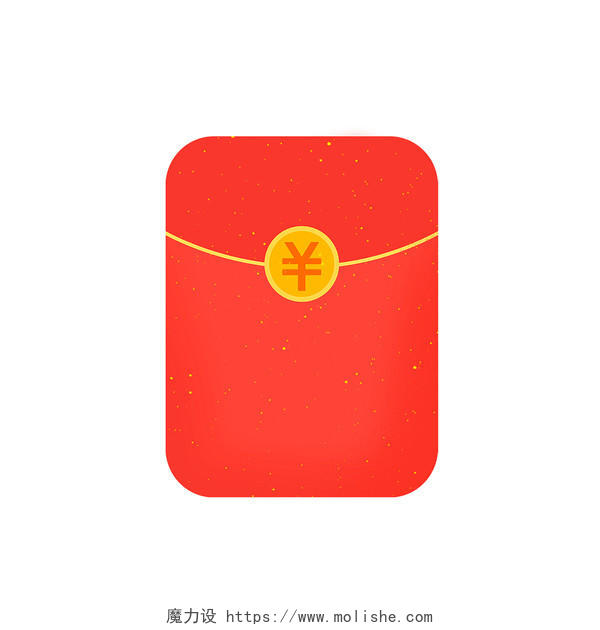 红色手绘卡通红包活动促销购物节新年元素PNG素材